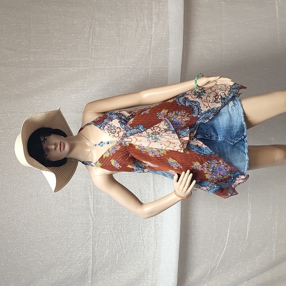 Galeno Halter Top in Rust Sz Large